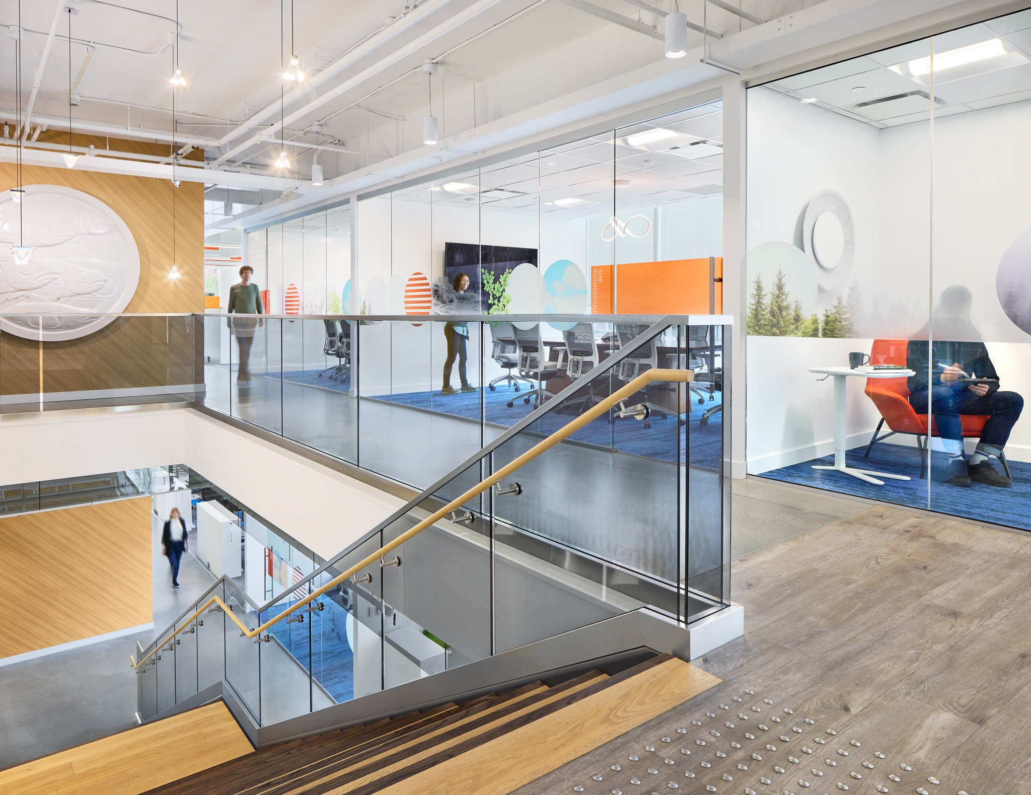 Bright Modern Office Reception And Stairs